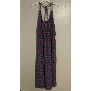 Forever 21 3x pink and blue maxi dress